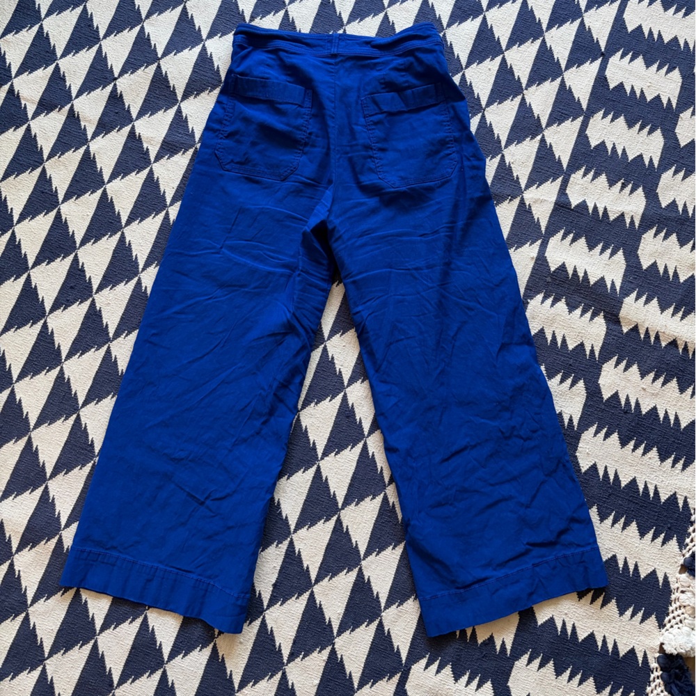 Cobalt Blue Cropped Trousers by Maeve Anthropologie